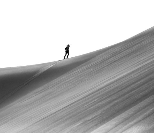 Hiker at Great Sand Dunes National Park